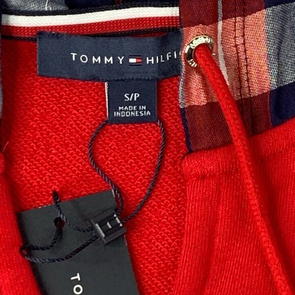 TOMMY HILFIGER 2-For-One Hooded Plaid Long Sleeves Top - Picture 4 of 9